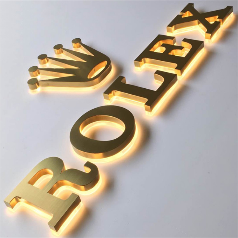 Backlit Gold SUS LED letters