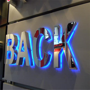 Backlit Stainless Steel Letters