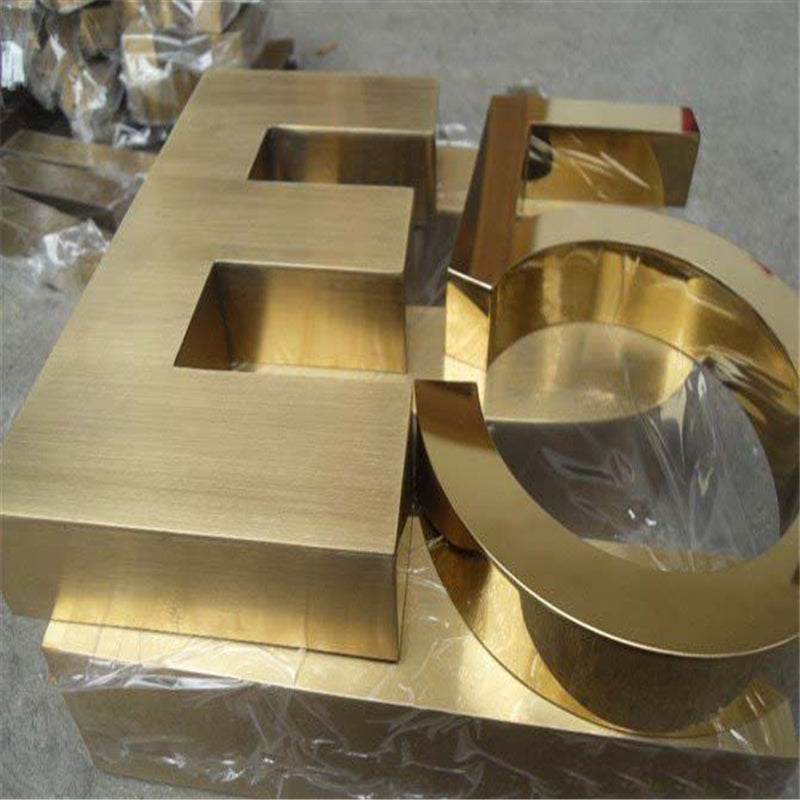 Gold Stainless Steel Letters