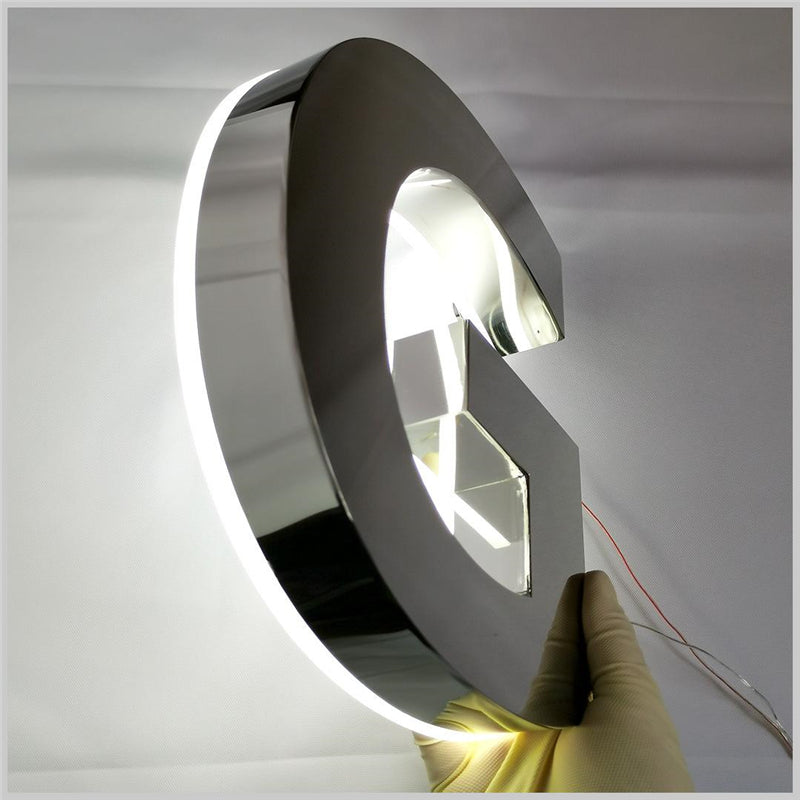 Backlit Stainless Steel LED Letters